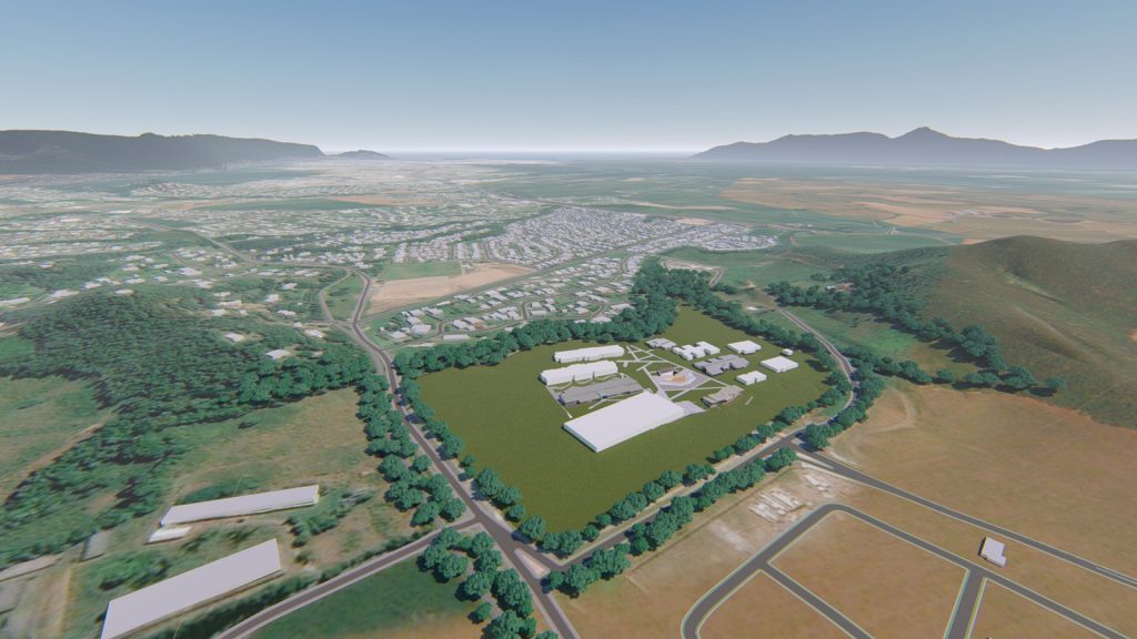 Aerial view showing the College Stage 3 development